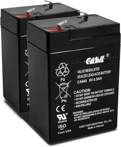 Vista 14 de Casil - Batería de repuesto SLA/AGM de 6 V, 1,3 Ah, sin mantenimiento, compatible con paneles GE Interlogix 60-914, Simon 3 y Simon XT