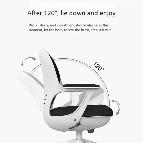 Vista 4 de Silla de computadora para el hogar para trabajar en una silla de oficina, silla de miembro del personal, silla de red elevadora giratoria