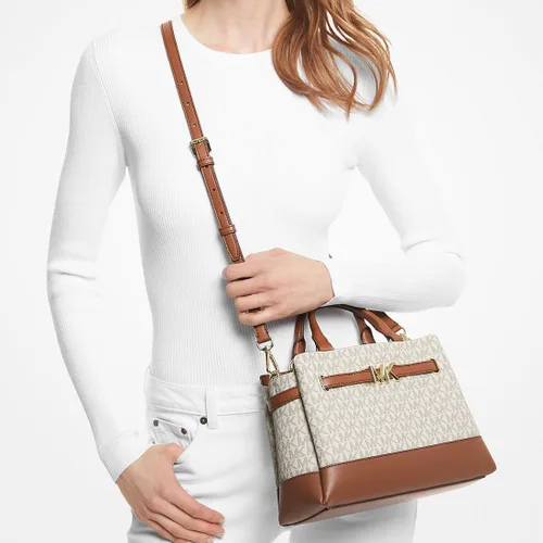 Vista 2 de Bolso pequeño con logotipo con cinturón Reed, Vainilla