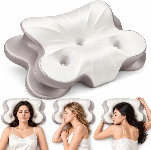 Vista 10 de Almohada cervical de espuma viscoelástica, alivio del dolor de Azul