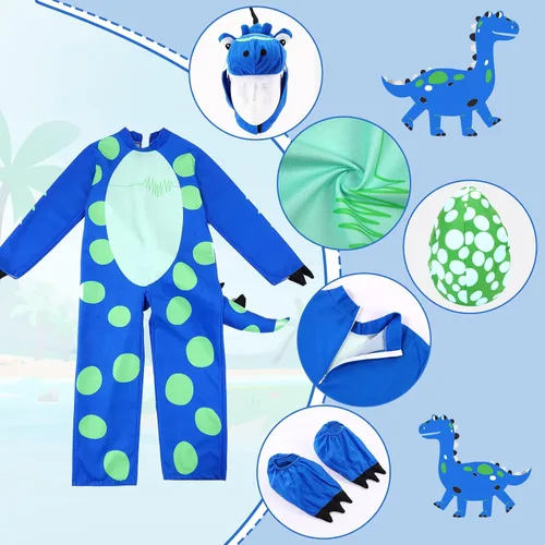 Vista 7 de Dinosaur Costume for Kids, Halloween Costumes for Toddlers Boys Girls, T-Rex Costume for Halloween Trick or Treating