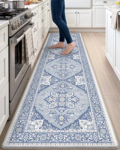 Vista 46 de DEXI Alfombrillas de cocina acolchadas antifatiga, 24 x 87 pulgadas, color Beige claro