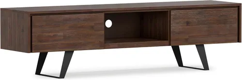 Vista 14 de SIMPLIHOME Lowry - Soporte para TV, consola de madera maciza de mango de 72 pulgadas de ancho en chapa de roble, moderno centro de entretenimiento