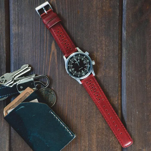 Vista 3 de Barton Racing & Rally Horween - Correas de cuero con barras de resorte de liberación rápida integradas, longitud estándar para muñecas de 5 a 8
