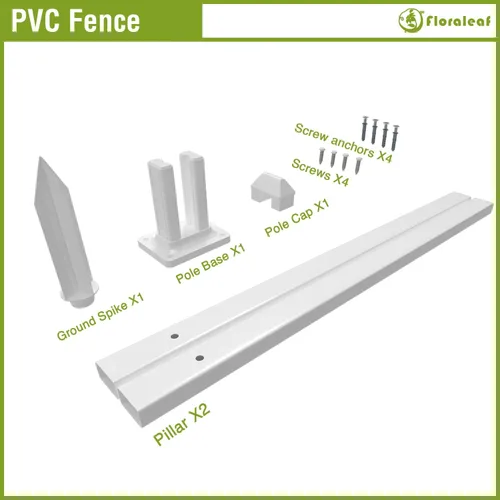 Vista 3 de Pilar de PVC 30 "H poste durable blanco para jardín vinilo piquete valla recta