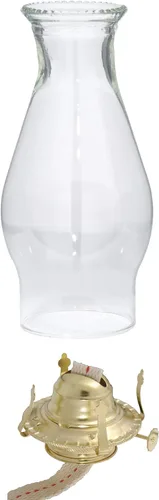 Vista 6 de B&P Lamp® Quemador de lámpara de queroseno #2 y chimenea transparente de 3" por 8