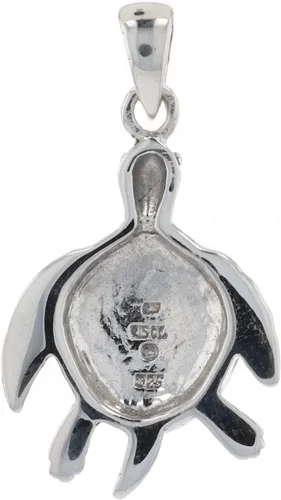 Vista 3 de Jewelry Trends - Colgante de plata de ley, diseño de tortuga celta