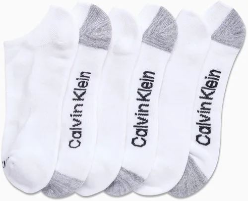 Vista 25 de Calvin Klein Calcetines para hombre, mezcla de algodón, acolchados, sin talla, forro de calcetines atléticos (6 unidades)