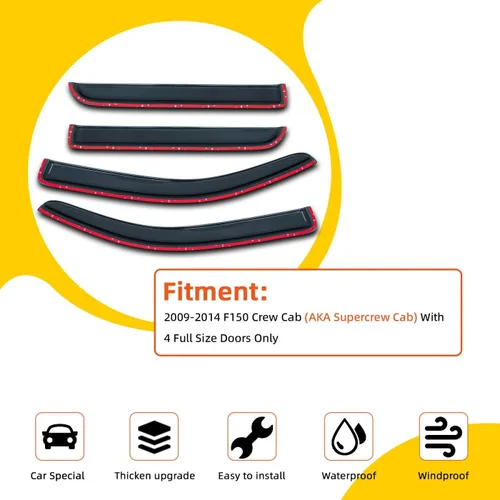 Vista 52 de Protectores de lluvia compatibles con Chevy/GMC C/K Extended Cab 1988