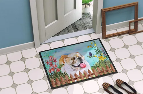 Vista 4 de Caroline's Treasures CK1201MAT - Felpudo con resorte de bulldog inglés, 18 x 27 pulgadas, para interiores y exteriores, para entrada