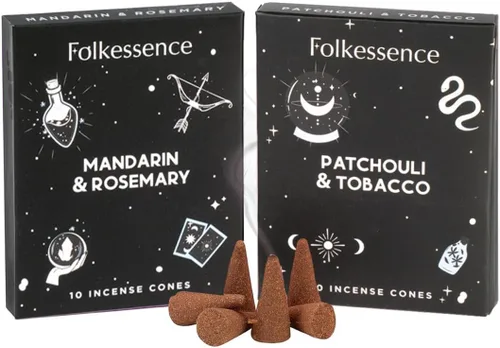 Vista 14 de Folkulture Conos de Incienso Perfumados Juego de 6 (120 Conos) con Porta Conos de Incienso Incienso de Lavanda, Palo Santo, Incienso de Sándalo