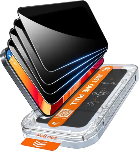 Vista 12 de X-it Paquete de 2 protectores de pantalla AR para iPhone 17 de 6.3 pulgadas con kit de alineación automática, antirreflejos, eliminación automática