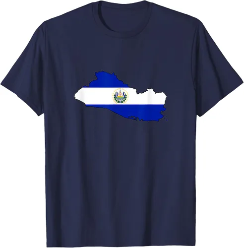 Vista 19 de Camiseta de El Salvador Country Outline on Flag