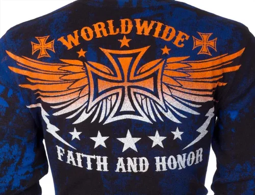Vista 6 de Camisa térmica para hombre Archaic by Affliction Black Tide