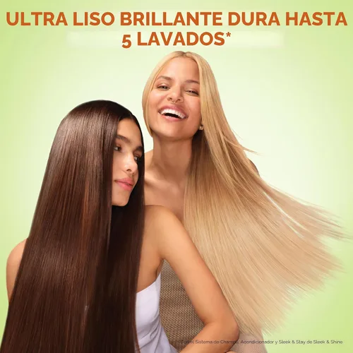 Vista 8 de Garnier Fructis Sleek & Shine Champú, cabello encrespado, seco, inmanejable, 22 onzas líquidas (el embalaje puede variar)