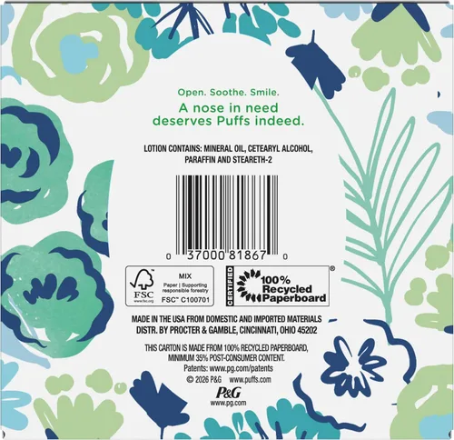 Vista 11 de Puffs Plus Loción Facial Tissue, 1 caja de cubo, 48 pañuelos por caja