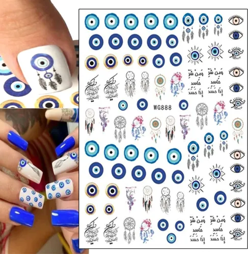 Vista 2 de Calcomanías de arte de uñas de alienígena, planeta 3D, astronauta, tierra, luna, estrella, OVNI cohete, calcomanías de transferencia de uñas