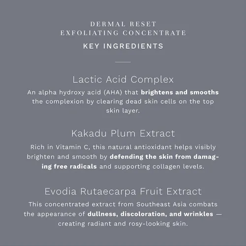 Vista 4 de City Beauty Concentrado exfoliante Dermal Reset - Exfoliante facial diario de ácido láctico AHA - Solución para arrugas, textura, decoloración