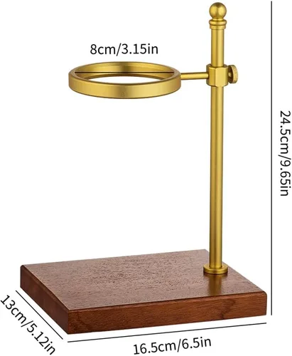 Vista 5 de Soporte para café – Soporte de madera ajustable para verter sobre la estación de café, compatible con hervidor de café y filtro, base multifuncional