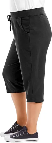 Vista 3 de Just My Size Pantalón pescador de algodón con bucles francés, para mujer.