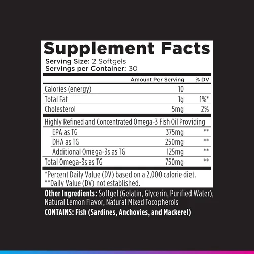 Vista 7 de Livingood Daily Suplemento Omega 3 de aceite de pescado, EPA y Dha de pescado capturado silvestre, ácidos grasos Omega 3 para la salud del corazón