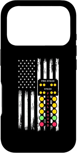 Vista 30 de American Flag Drag Strip Auto Tree Light Racecar Driver Case for iPhone 16