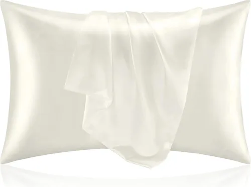 Vista 118 de BEDELITE Funda de almohada de satén para cabello y piel, súper suave y refrescante similar a las fundas de almohada de seda, paquete de 2 con cierre