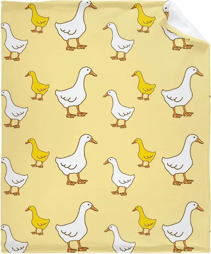 Vista 22 de Manta de pato bonita y personalizada, mantas suaves de franela acogedora y ligera, regalo perfecto para cama, sofá, sofá, 50 x 40 pulgadas, pequeña