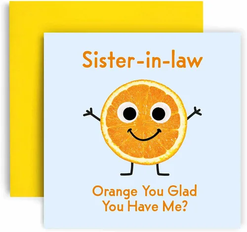 Vista 7 de Huxters Tarjetas de cumpleaños para hombres, tarjeta de cumpleaños naranja con texto en inglés "You Glad Brother" para él, divertida tarjeta del día