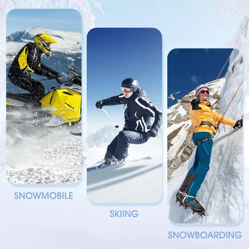 Vista 6 de Century Star Guantes de esquí para hombres y mujeres, guantes de nieve para pantalla táctil, impermeables, cálidos, guantes de snowboard para moto