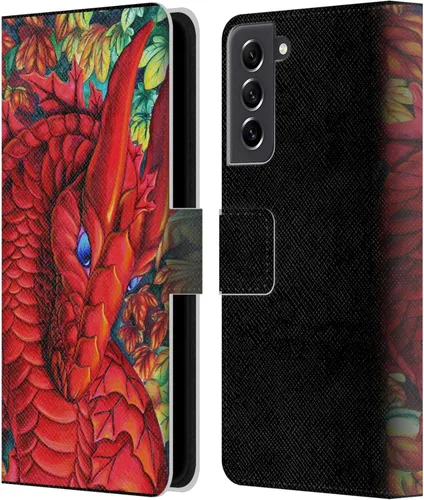 Vista 307 de Head Case Designs Officially Licensed Carla Morrow Galactic Entrancement Dragons Leather Wallet Case Compatible with Samsung Galaxy A07 4G