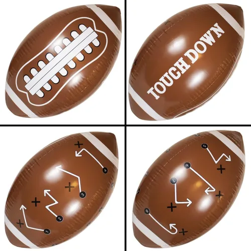 Vista 3 de GiftExpress 12 piezas de balones de fútbol americano inflables de 16" para el día del juego y como obsequio de fiesta, decoraciones de fiesta