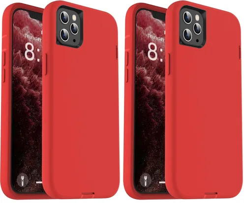 Vista 8 de ORIbox - Funda compatible con iPhone 11 Pro, acabado suave al tacto de silicona líquida exterior