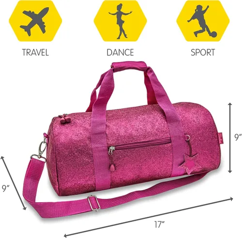 Vista 3 de Bixbee Bolsas de lona para niños, rubí frambuesa (Ruby Raspberry), L, Bolsa de lona