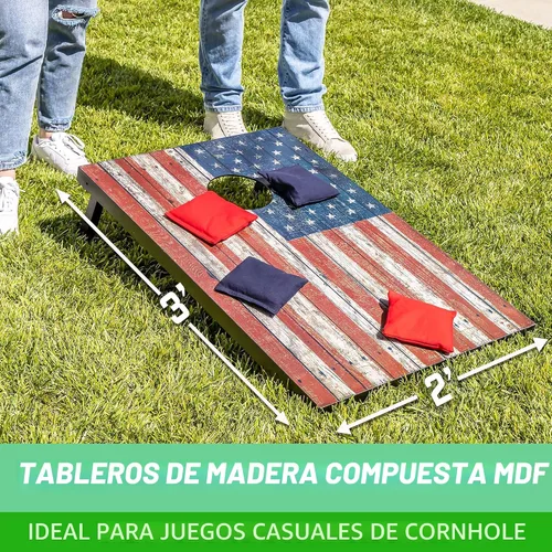 Vista 2 de GoSports Portable Cornhole Sets- Includes 2 Boards, 8 Bean Bags, Carry Case
