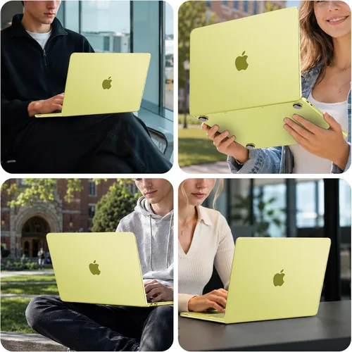 Vista 8 de MOSISO Funda compatible con MacBook Neo de 13 pulgadas, versión 2026 Citrus Clear