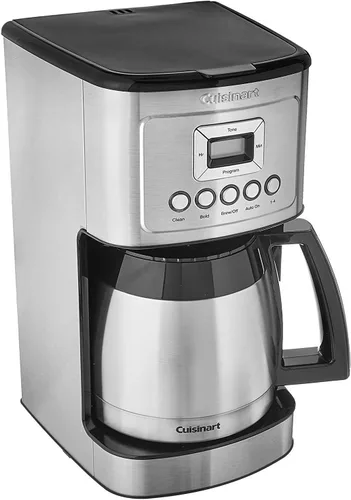 Vista 4 de Cuisinart Cafetera, 12 tazas programable de goteo con jarra, acero inoxidable, DCC-3400P1 y CPT-142BK tostadora compacta de plástico de 4 rebanadas