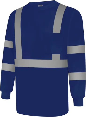 Vista 12 de Camisas de seguridad Uno Mejor para hombre Clase 3 Camisas de alta visibilidad, Camisas reflectantes de alta visibilidad para hombre y mujer