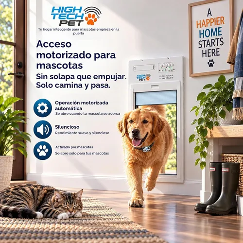 Vista 4 de Power Pet Smart - Puerta automática enrollable para perro, WiFi (grande, montaje en puerta)