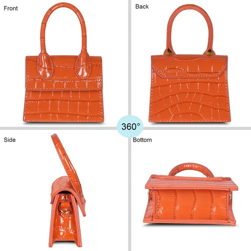 Vista 2 de NIUEIMEE - Mini bolso para mujer y niña, con asa superior, bolso cruzado