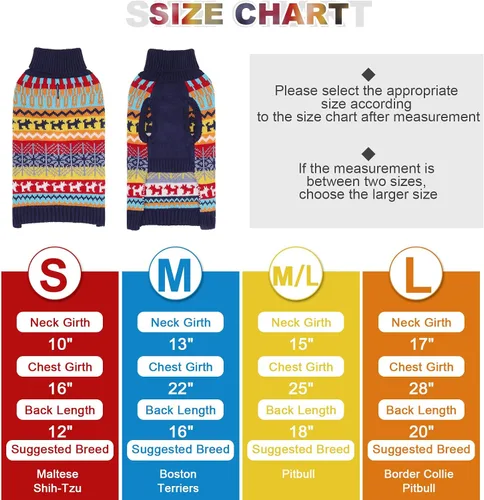 Vista 2 de Suéter Mihachi para perro - Ropa de abrigo de invierno con tiras coloridas para clima frío
