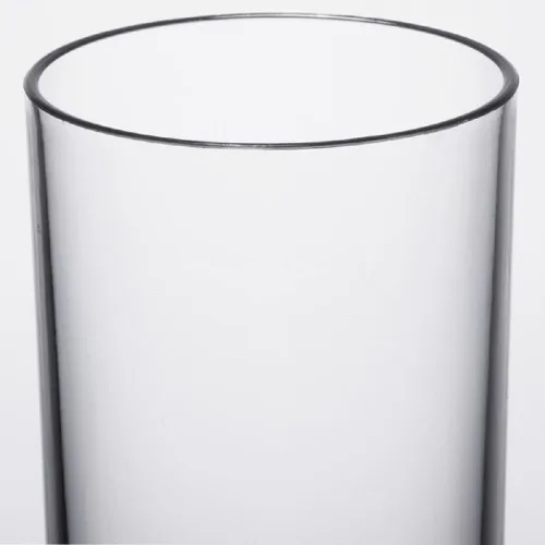 Vista 4 de TrueCraftware - Vaso clásico de policarbonato de 12 onzas con base pesada con pies, color transparente - Vaso de vidrio alto transparente Highball