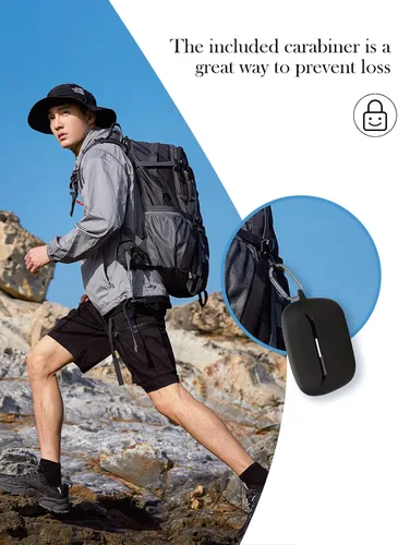 Vista 4 de Funda para JBL Endurance Race 2 True Wireless in Ear Earbuds, protección suave, a prueba de golpes, funda de silicona BOVUGAC con llavero, kit