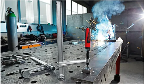 Vista 4 de Bessey TW28-30-12K Elemento de sujeción Tw28 de 11.81 pulgadas/4.72 pulgadas con mango, plata/rojo