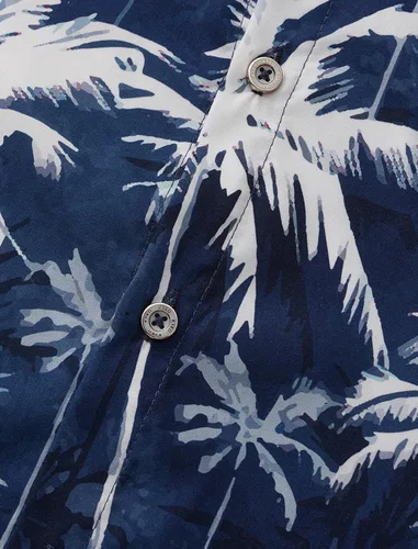 Vista 18 de KYKU - Camisa hawaiana funky para hombre, ropa tropical para vacaciones en Palm Beach