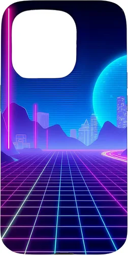 Vista 14 de Vaporwave Aesthetic Synthwave Retrowave 80s 90s Art Case for iPhone 16