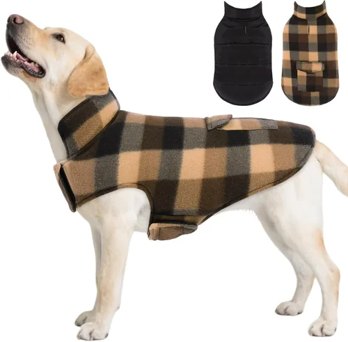 Vista 15 de ASENKU Dog Winter Coat, Reversible Dog Jacket for Small Medium Large Dogs Army Green