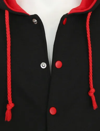 Vista 4 de BCPOLO Chaqueta de béisbol con capucha Chaqueta de béisbol Varsity Chaqueta de algodón Letterman