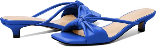 Vista 4 de Zamikoo Sandalias de tacón para mujer, sandalias cuadradas de tacón abierto, sandalias de tacón bajo con lazo para vestido, boda, zapatos de tacón