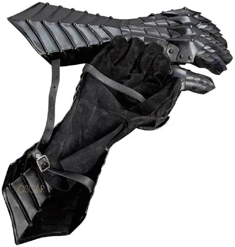 Vista 4 de Guantes de acero Nazgul Guanteletes de acero armadura medieval Señor de los anillos Lote Nazgul Fantasía